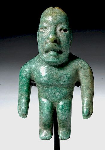 Near-Miniature Olmec Jade Were Jaguar Figure
