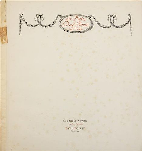 IRIBE, PAUL. 10 pochoir plates from Les Robes de Paul Poiret. Paris, 1908. Limited ed.