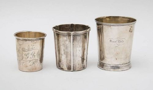 GEORGE III SILVER CUP AND TWO CONTINENTAL SILVER CUPS