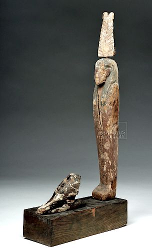 Egyptian Wooden Ptah Sokar Osiris & Sokar