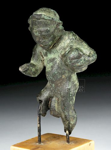 Superb Roman Egypt Bronze Male Dwarf Figure