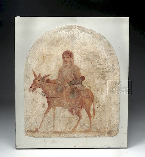 Rare Late Roman / Early Christian Fresco - Mary & Jesus