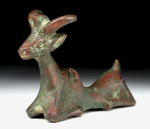 Achaemenid Bronze Reclining Antelope Amulet