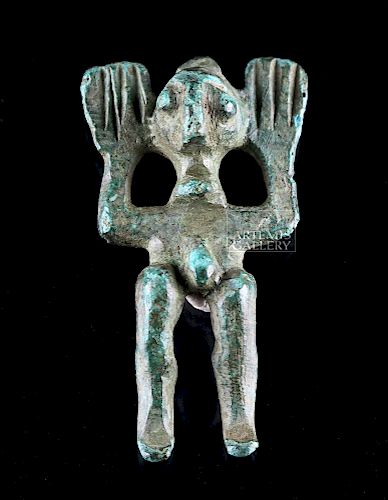 Ancient Dagestan Bronze Standing Idol