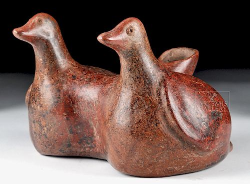 Colima Redware Conjoined Duck Vessel - ex-Hollywood