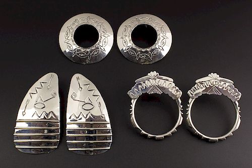 3 X Sterling Silver Navajo Earrings