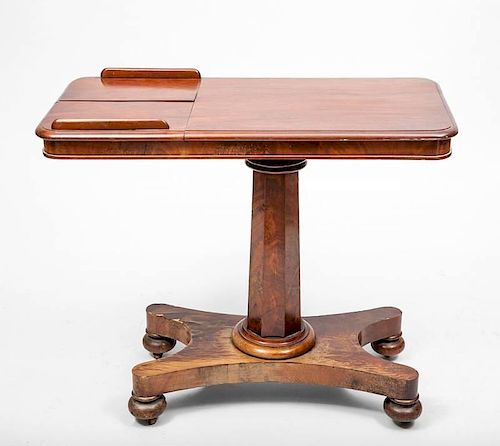 Victorian Mahogany Pedestal Reading Table