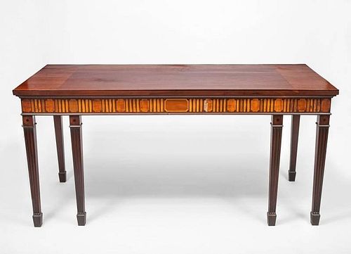 George III Style Inlaid Mahogany Serving Table