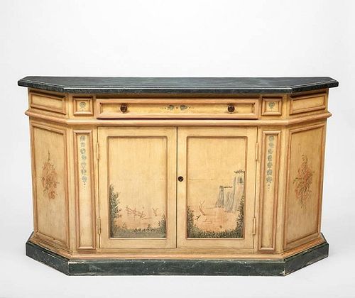 Italian Baroque Style Painted Side Cabinet