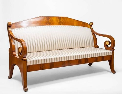 Russian Neoclassical Style Mahogany Settee