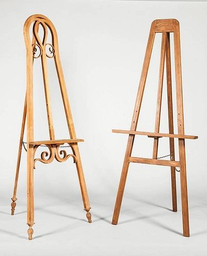Two Provincial Wooden Easels