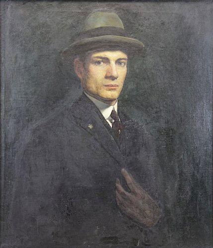 FREDER, Frederick. Oil on Canvas. Portrait of the