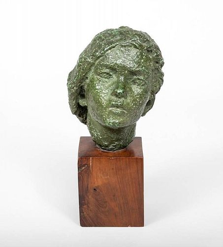 Bronze Bust of a French Woman