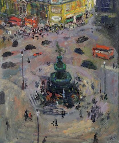 PHILIPP, Robert. Oil on Canvas. "Piccadilly Circus