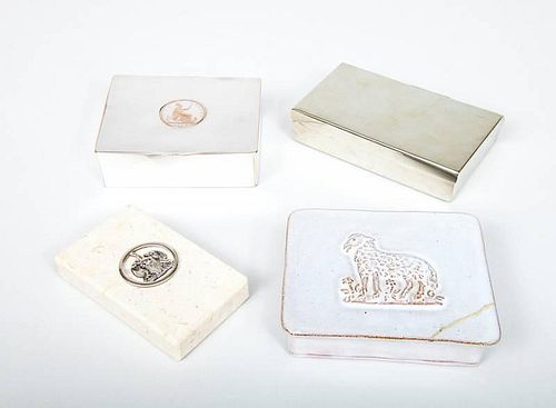 Silverplate Box with Inset Coin Decoration