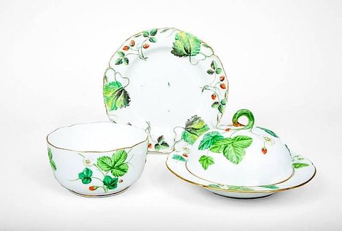 Minton's Porcelain Covered Dish, Plate and Bowl