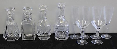 BACCARAT. Lot of Decanters and 6 Stems.