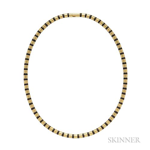 18kt Gold and Onyx Necklace