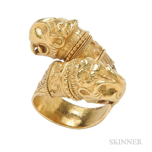 18kt Gold Bypass Ring, Lalaounis