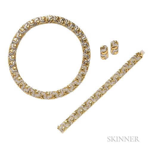 18kt Gold and Diamond Suite
