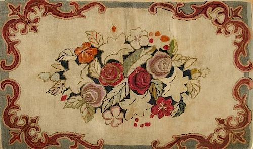 Two Victorian Hooked Rugs