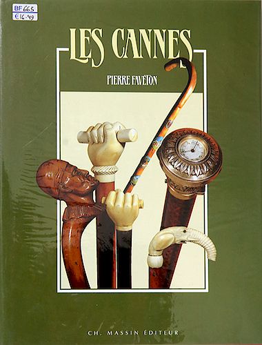 217. “Les Cannes by Pierre Feveton” Hardback French Book. $50-$200