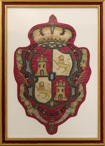 SPANISH COLONIAL ARMORIAL TEXTILE