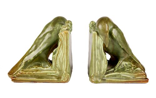 Rookwood Pottery Co. (American, founded in 1880) Pair of Bookends, 1943