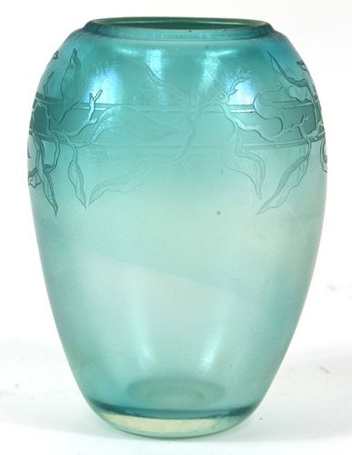 Signed Orient & Flume art glass vase.