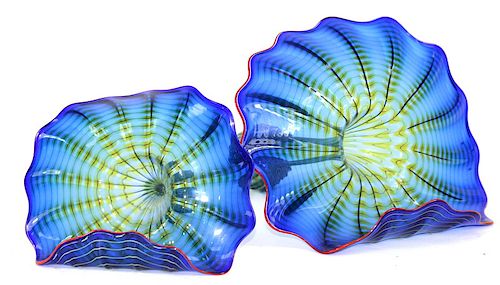 Habatat Dale Chihuly Blue Persia Art Glass.