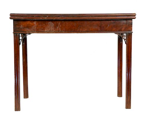 Georgian Mahogany Game Table in the Style of Chippendale, ca. 1760