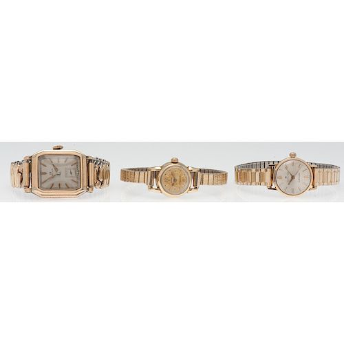 Vintage Omega and Hamilton Wrist Watches 