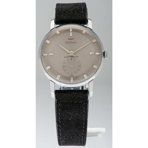 Waltham Mid-Century Wrist Watch in Stainless Steel