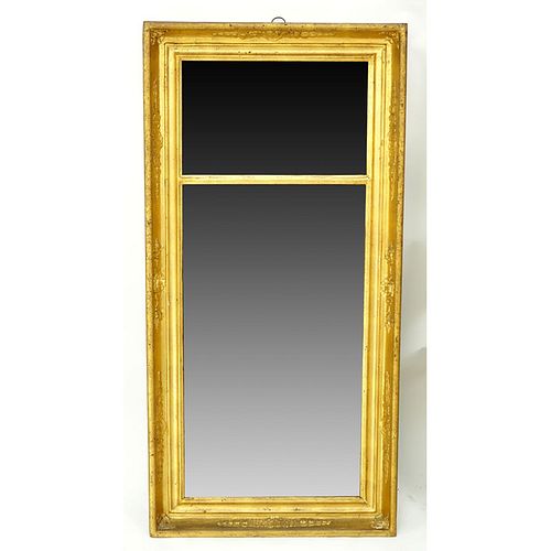 Antique American Federal Carved Giltwood Mirror.