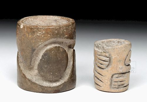 Fine Pair of Classic Olmec Pottery Rollers