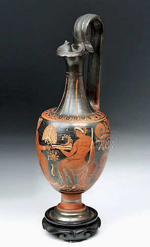 Greek Apulian Red-Figure Oinochoe, ex-Christie's