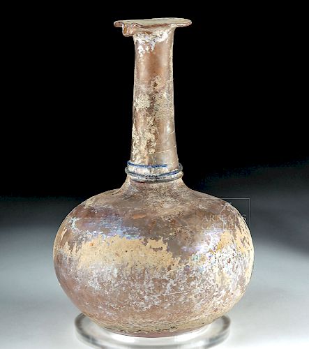 Large Roman Glass Flask w/ Spout - Rare Form