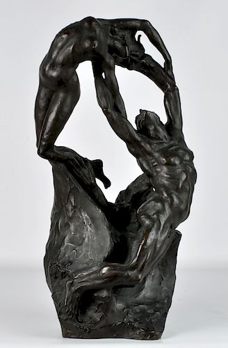 "Orpheus & Eurydice" Bronze by Ambrosi 1919