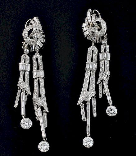 Diamond & 18kt Gold Chandelier Earrings