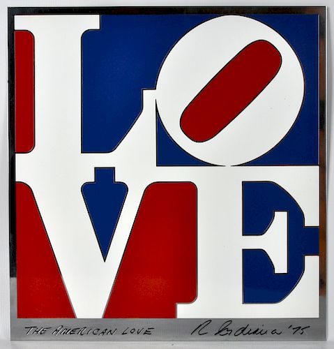 Robert Indiana "American Love" Enamel on Aluminum