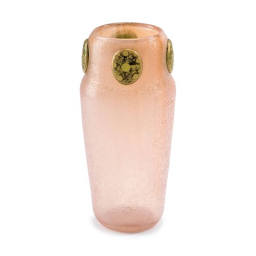Rose quartz' vase with applications, 1909-10
