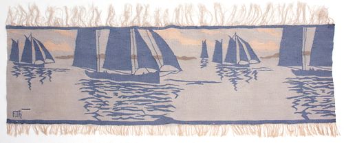 Sailboats' tapestry, c1900/01