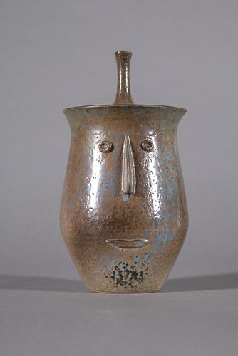 Studio Pottery Portrait Vase, 1956