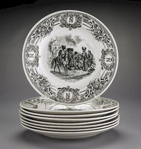 8 Boch Freres Napoleonic Cabinet Plates