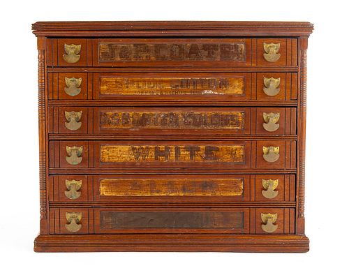 Late Victorian J&P Coats Spool Cabinet
