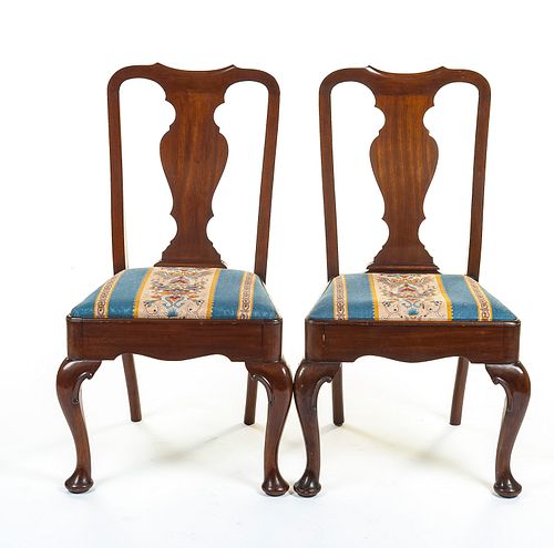 Pair of Queen Anne Revival Side Chairs
