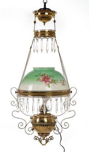 Victorian Hanging Parlor Lamp