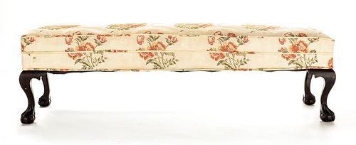 Chippendale Revival Fireplace Bench