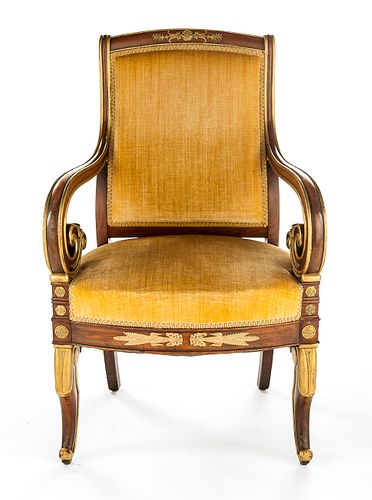 French Napoleonic Revival Arm Chair