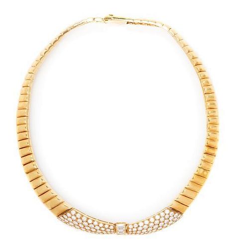 An 18 Karat Yellow Gold and Diamond Necklace, Van Cleef & Arpels, 35.60 dwts.